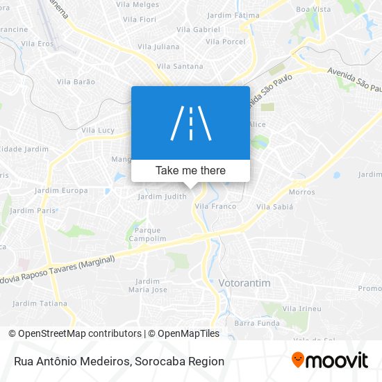 Rua Antônio Medeiros map