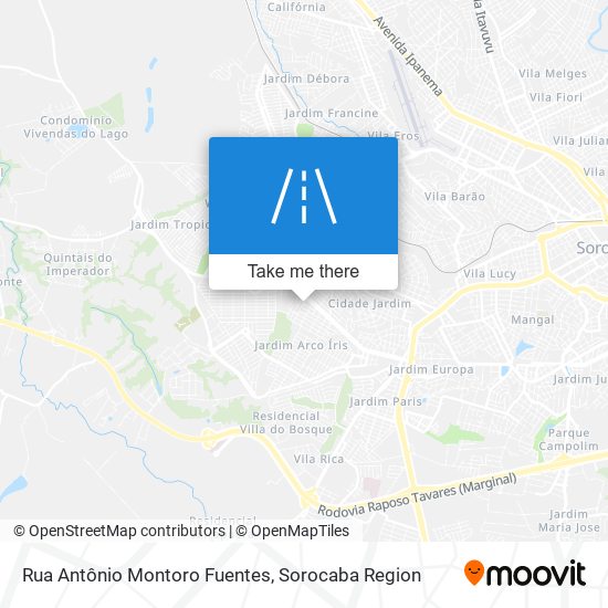 Mapa Rua Antônio Montoro Fuentes