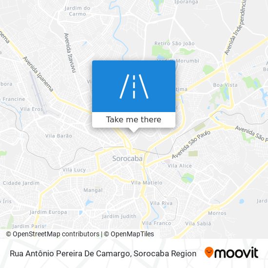 Rua Antônio Pereira De Camargo map