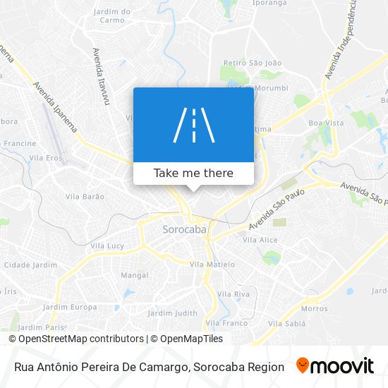 Mapa Rua Antônio Pereira De Camargo