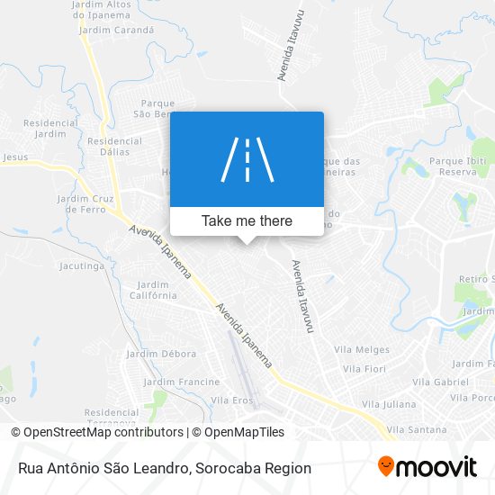 Mapa Rua Antônio São Leandro