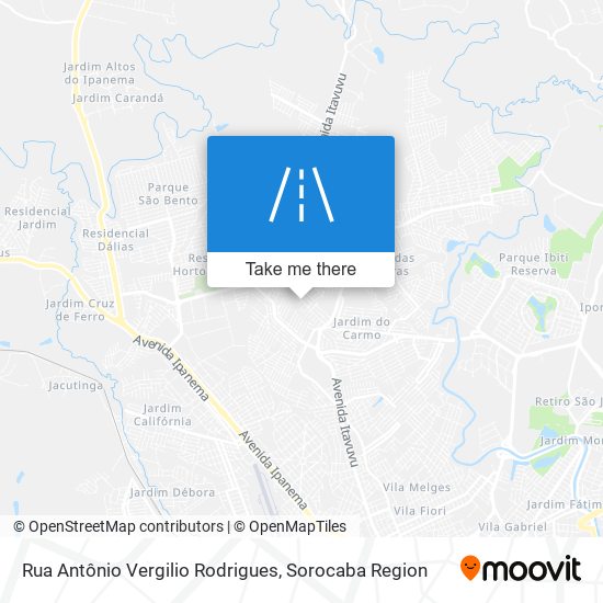 Mapa Rua Antônio Vergilio Rodrigues