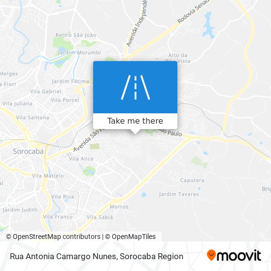 Mapa Rua Antonia Camargo Nunes