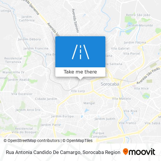 Rua Antonia Candido De Camargo map
