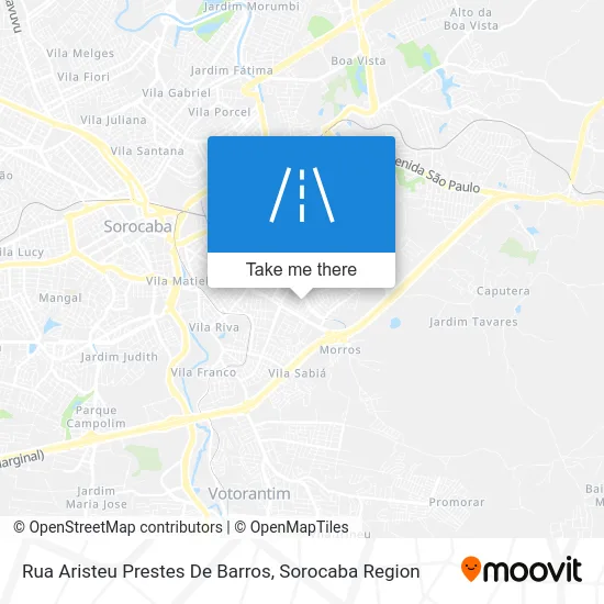 Rua Aristeu Prestes De Barros map