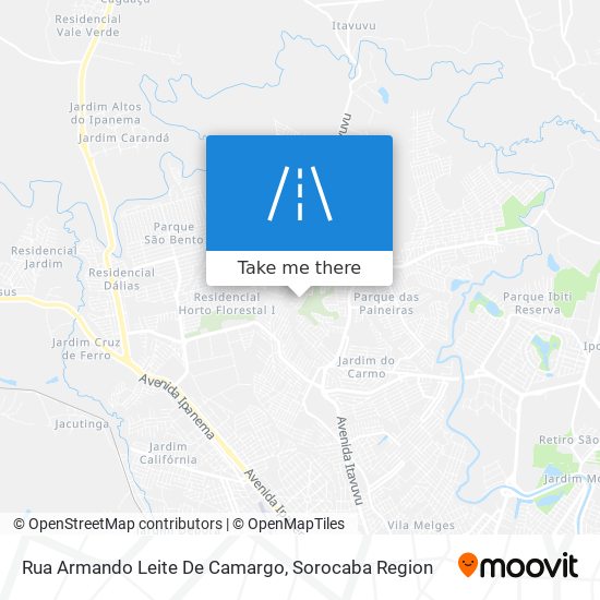 Mapa Rua Armando Leite De Camargo