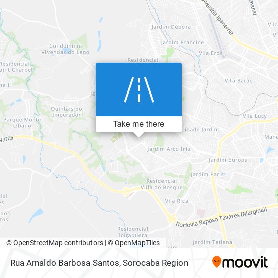 Mapa Rua Arnaldo Barbosa Santos