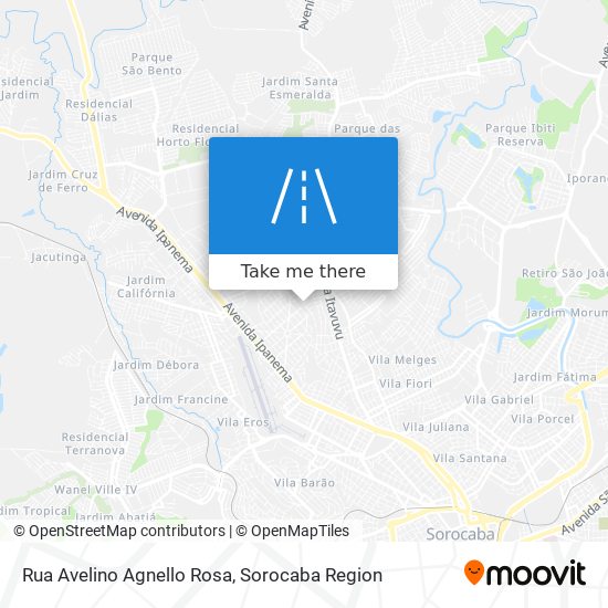 Mapa Rua Avelino Agnello Rosa