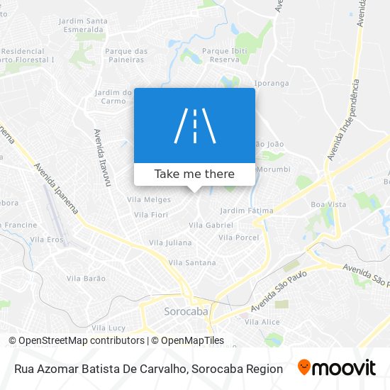 Mapa Rua Azomar Batista De Carvalho