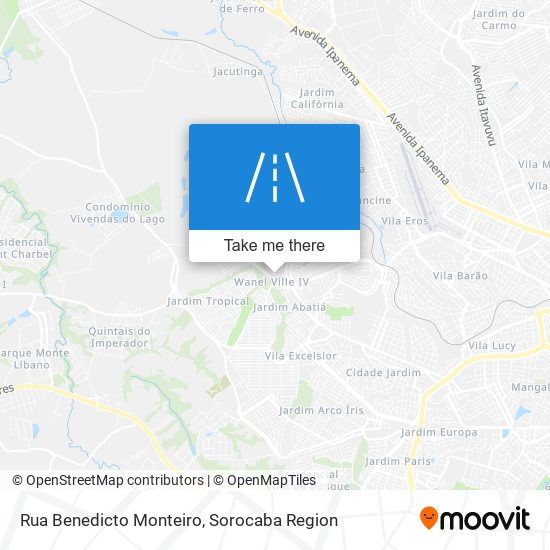 Mapa Rua Benedicto Monteiro