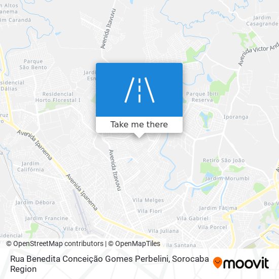 Rua Benedita Conceição Gomes Perbelini map