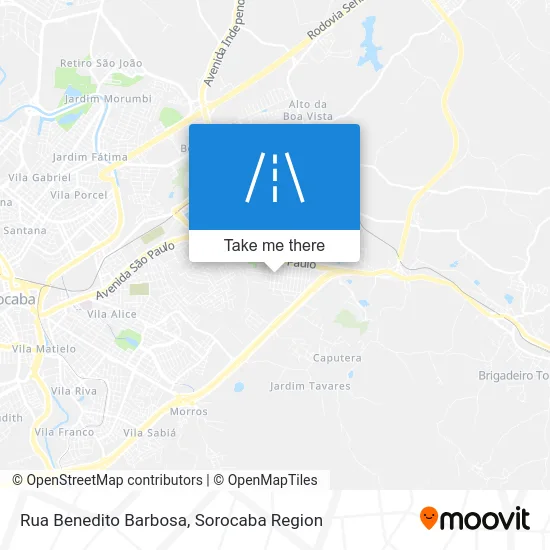 Rua Benedito Barbosa map