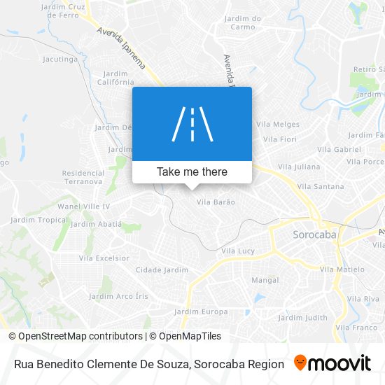 Rua Benedito Clemente De Souza map