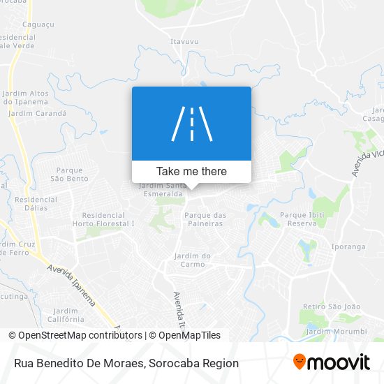 Mapa Rua Benedito De Moraes