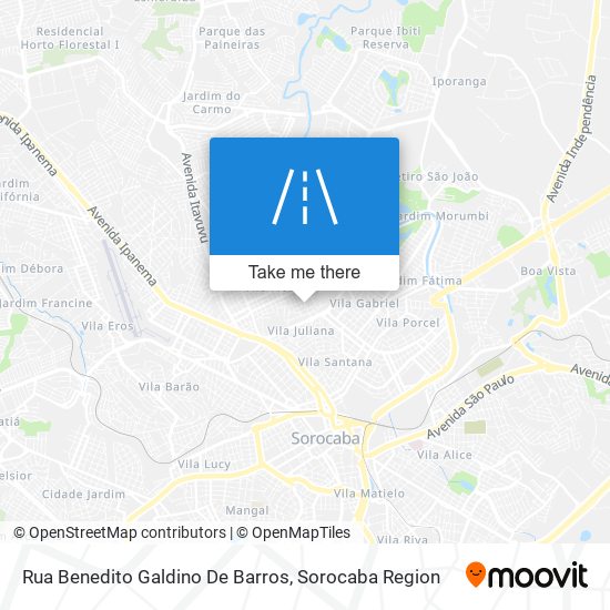Mapa Rua Benedito Galdino De Barros