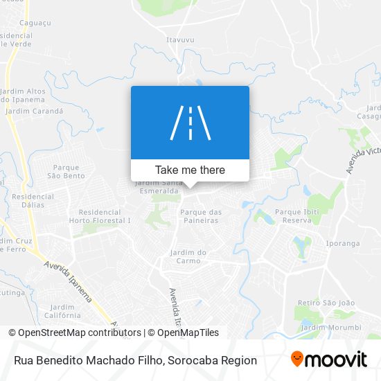 Mapa Rua Benedito Machado Filho