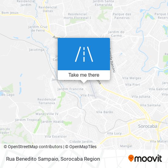 Mapa Rua Benedito Sampaio