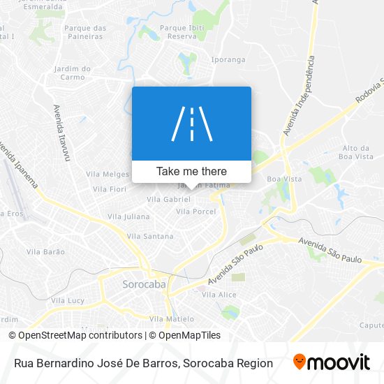 Mapa Rua Bernardino José De Barros