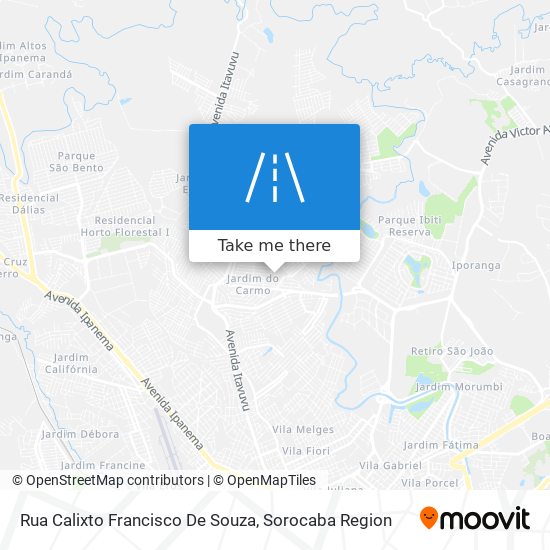 Rua Calixto Francisco De Souza map