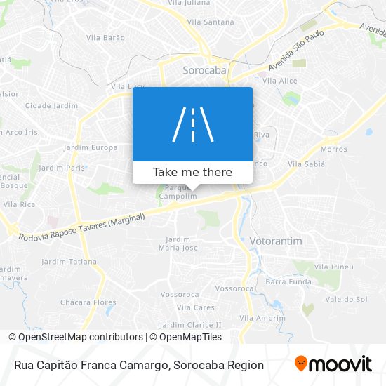 Mapa Rua Capitão Franca Camargo