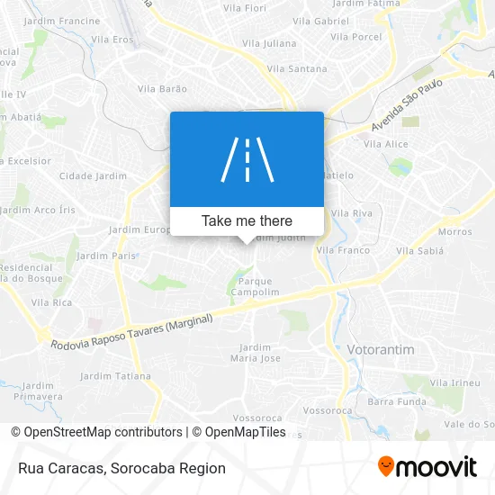Rua Caracas map