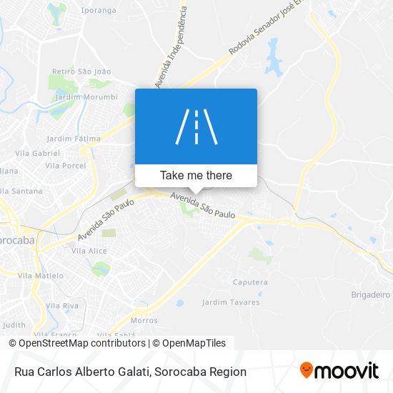 Mapa Rua Carlos Alberto Galati