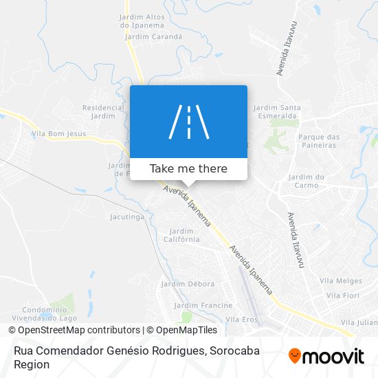 Mapa Rua Comendador Genésio Rodrigues