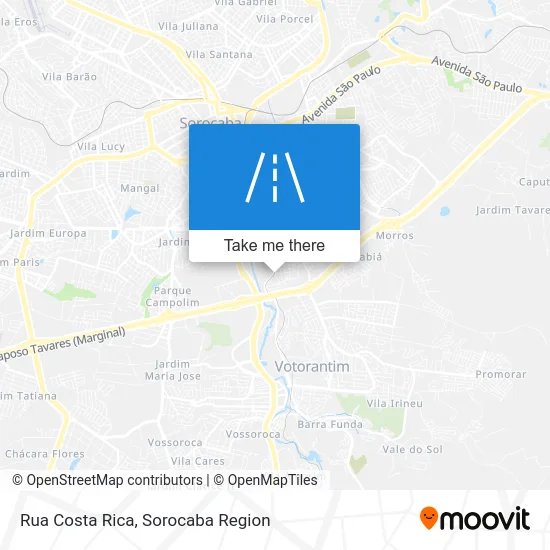 Rua Costa Rica map