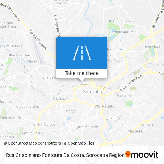 Rua Crispiniano Fontoura Da Costa map