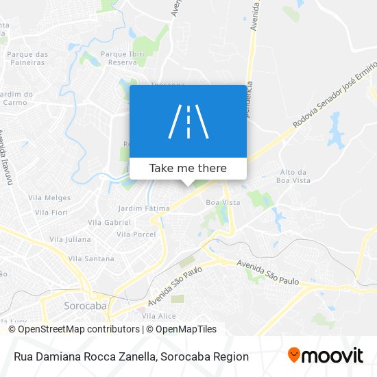 Mapa Rua Damiana Rocca Zanella
