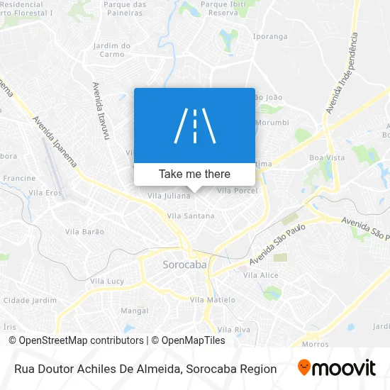 Rua Doutor Achiles De Almeida map