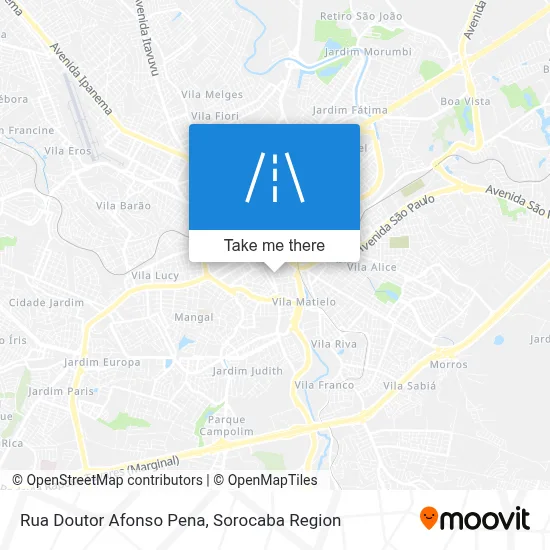 Rua Doutor Afonso Pena map
