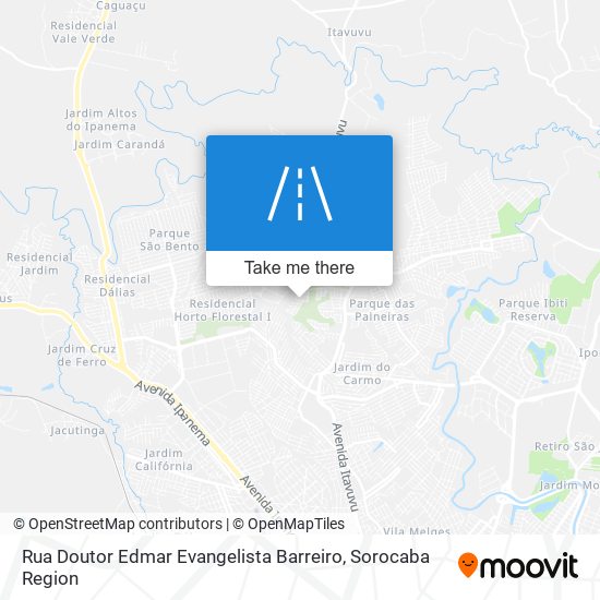 Mapa Rua Doutor Edmar Evangelista Barreiro