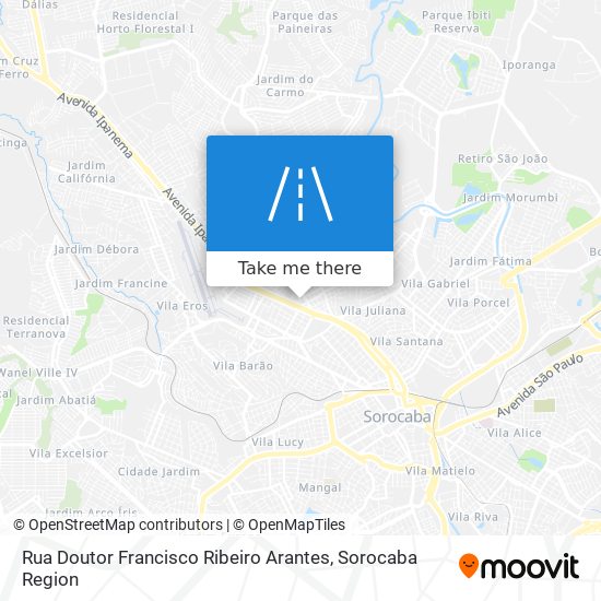 Rua Doutor Francisco Ribeiro Arantes map