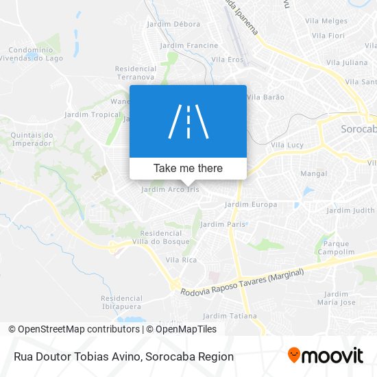 Mapa Rua Doutor Tobias Avino