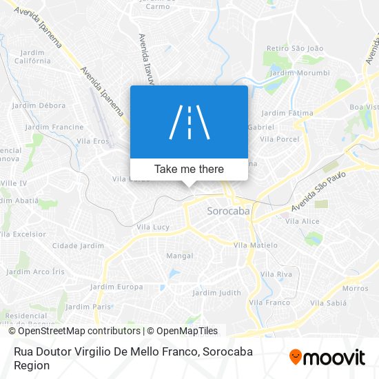 Mapa Rua Doutor Virgilio De Mello Franco