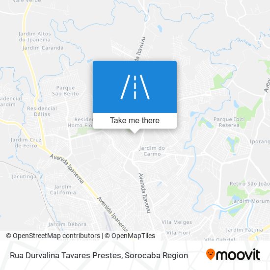 Rua Durvalina Tavares Prestes map