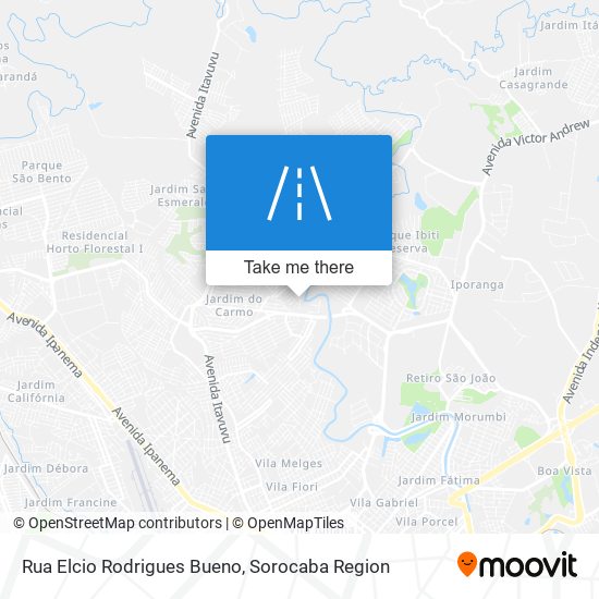 Mapa Rua Elcio Rodrigues Bueno