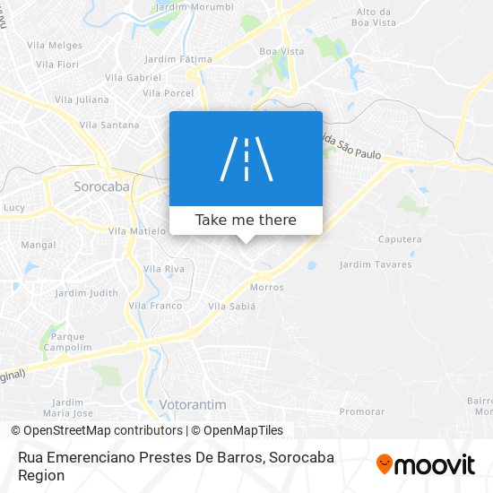 Mapa Rua Emerenciano Prestes De Barros