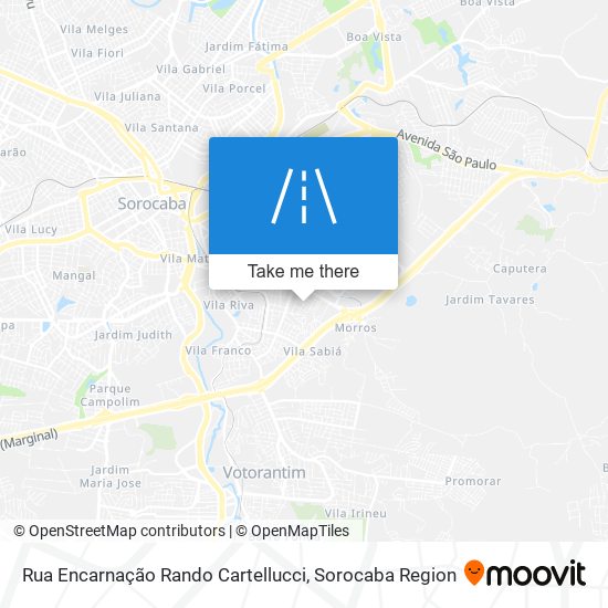 Mapa Rua Encarnação Rando Cartellucci