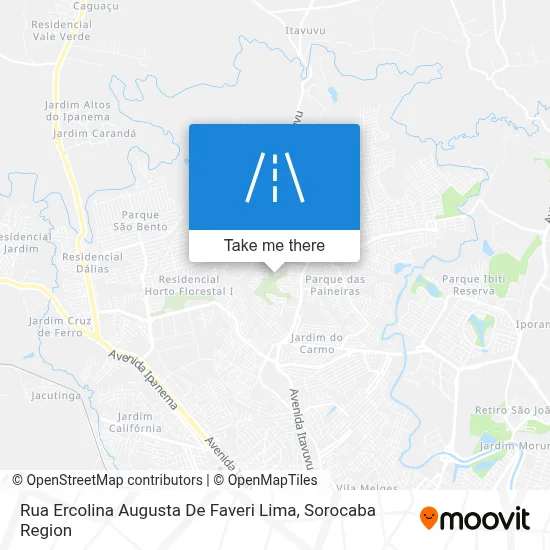 Rua Ercolina Augusta De Faveri Lima map