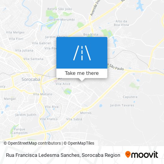 Mapa Rua Francisca Ledesma Sanches