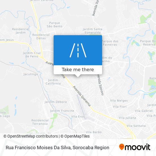 Mapa Rua Francisco Moises Da Silva