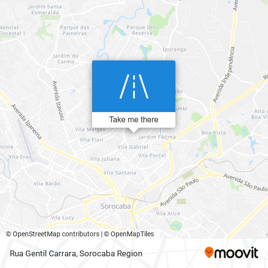 Mapa Rua Gentil Carrara