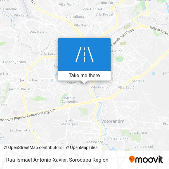 Rua Ismael Antônio Xavier map