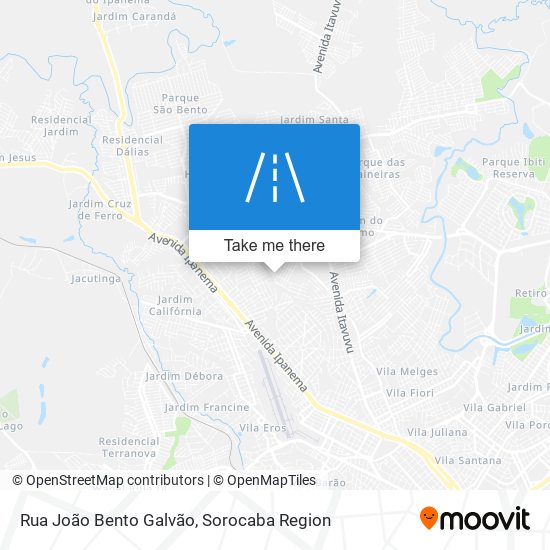 Mapa Rua João Bento Galvão