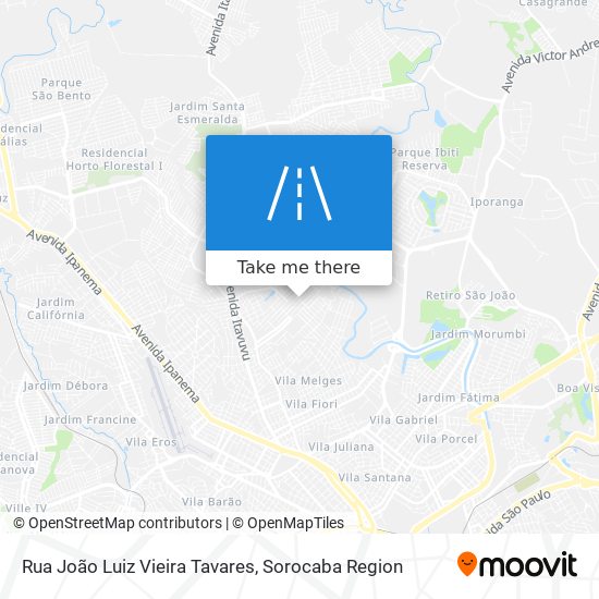 Mapa Rua João Luiz Vieira Tavares