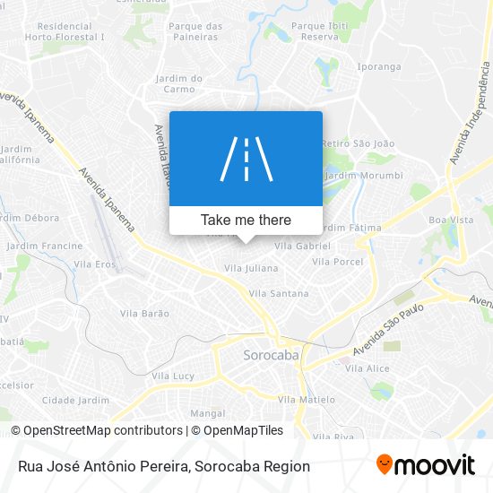 Rua José Antônio Pereira map