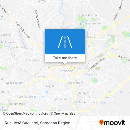 Rua José Gagliardi map