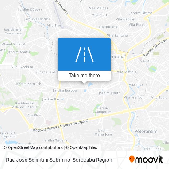 Mapa Rua José Schintini Sobrinho